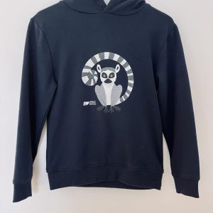 Kids Wildheart Lemur Navy Hoodie