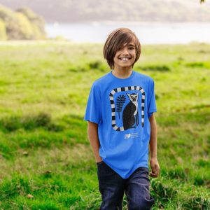 LEMUR KIDS T SHIRT BLUE